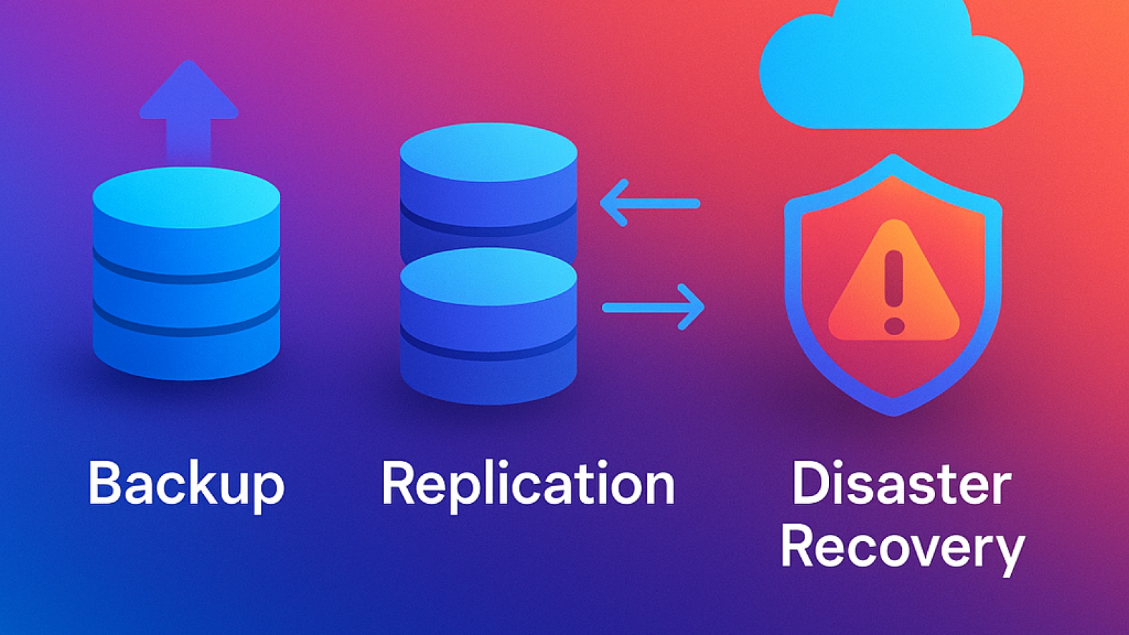 The Difference Between Backup, Replication, and Disaster Recovery (Explained Simply)